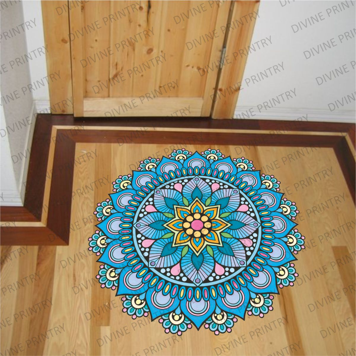 Homexa Decor | Rangoli Mandala Floor Sticker (Size 38 x 38 cm)