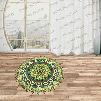 Homexa Decor | Rangoli Mandala Floor Sticker (Size 38 x 38 cm)