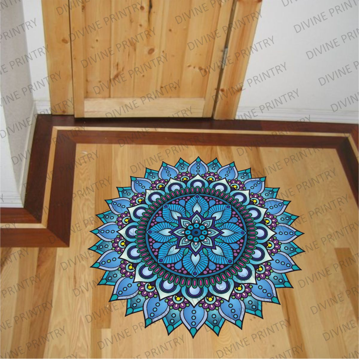 Homexa Decor | Rangoli Mandala Floor Sticker (Size 38 x 38 cm)