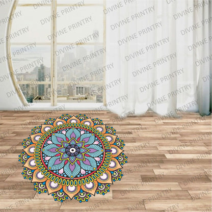 Homexa Decor | Rangoli Mandala Floor Sticker (Size 38 x 38 cm)