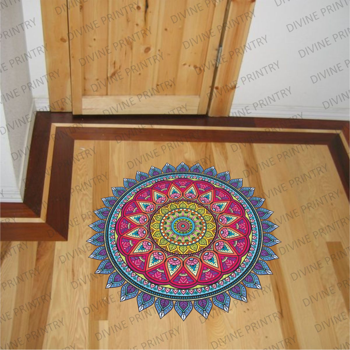 Homexa Decor | Rangoli Mandala Floor Sticker (Size 38 x 38 cm)