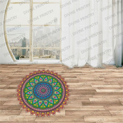 Homexa Decor | Rangoli Mandala Floor Sticker (Size 38 x 38 cm)