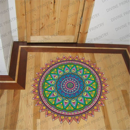 Homexa Decor | Rangoli Mandala Floor Sticker (Size 38 x 38 cm)