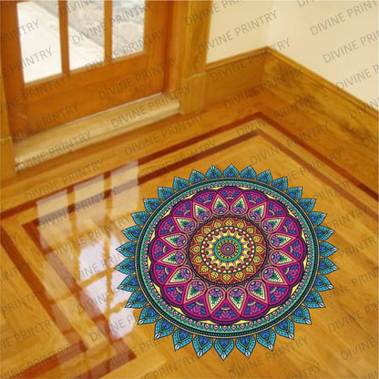 Homexa Decor | Rangoli Mandala Floor Sticker (Size 38 x 38 cm)