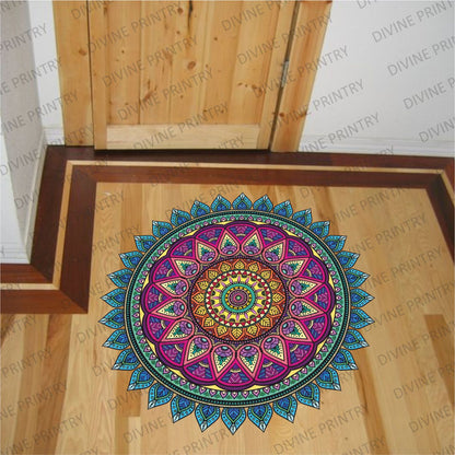 Homexa Decor | Rangoli Mandala Floor Sticker (Size 38 x 38 cm)