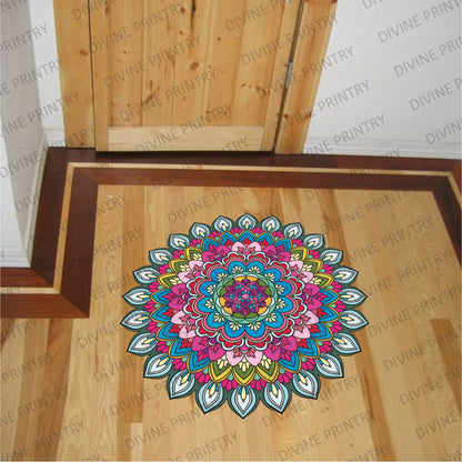 Homexa Decor | Rangoli Mandala Floor Sticker (Size 38 x 38 cm)