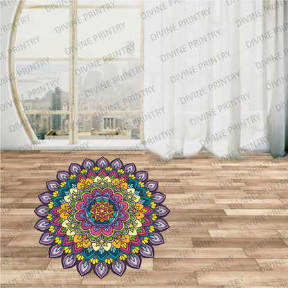 Homexa Decor | Rangoli Mandala Floor Sticker (Size 38 x 38 cm)