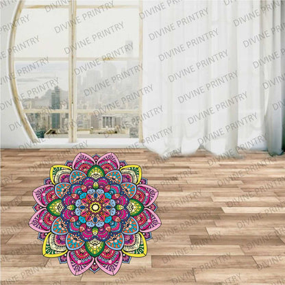 Homexa Decor | Rangoli Mandala Floor Sticker (Size 38 x 38 cm)