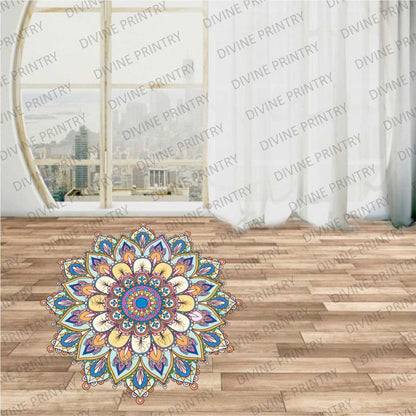 Homexa Decor | Rangoli Mandala Floor Sticker (Size 38 x 38 cm)