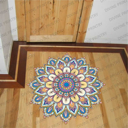 Homexa Decor | Rangoli Mandala Floor Sticker (Size 38 x 38 cm)