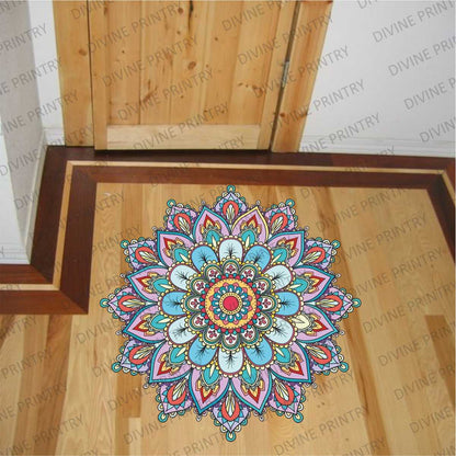 Homexa Decor | Rangoli Mandala Floor Sticker (Size 38 x 38 cm)