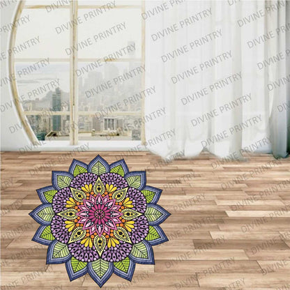 Homexa Decor | Rangoli Mandala Floor Sticker (Size 38 x 38 cm)