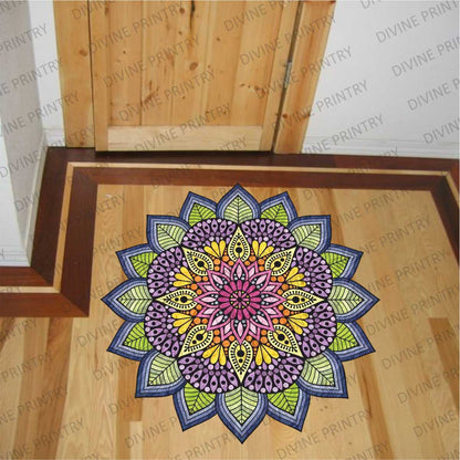 Homexa Decor | Rangoli Mandala Floor Sticker (Size 38 x 38 cm)