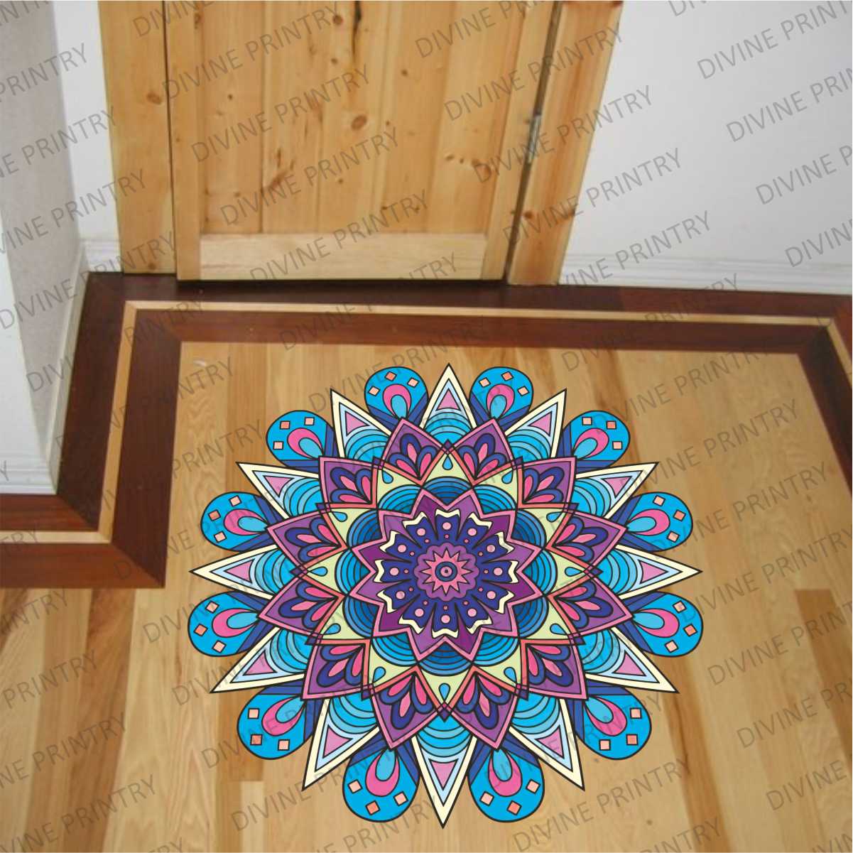 Homexa Decor | Rangoli Mandala Floor Sticker (Size 38 x 38 cm)