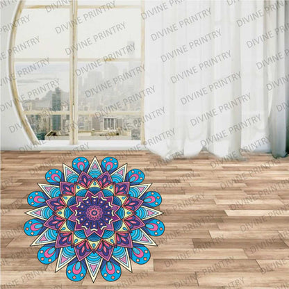 Homexa Decor | Rangoli Mandala Floor Sticker (Size 38 x 38 cm)