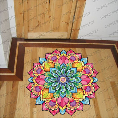 Homexa Decor | Rangoli Mandala Floor Sticker (Size 38 x 38 cm)