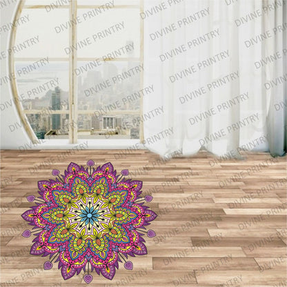 Homexa Decor | Rangoli Mandala Floor Sticker (Size 38 x 38 cm)