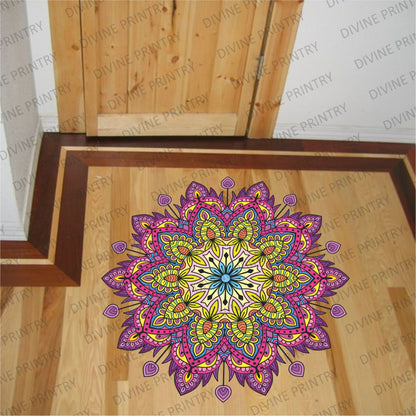 Homexa Decor | Rangoli Mandala Floor Sticker (Size 38 x 38 cm)