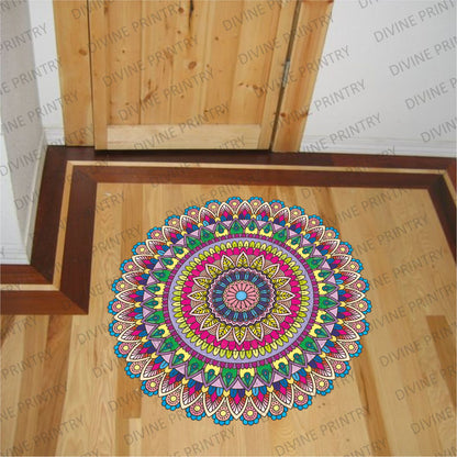 Homexa Decor | Rangoli Mandala Floor Sticker (Size 38 x 38 cm)