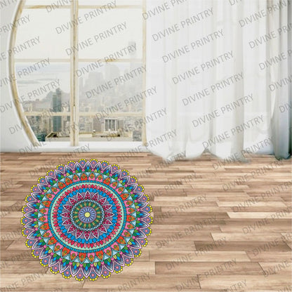 Homexa Decor | Rangoli Mandala Floor Sticker (Size 38 x 38 cm)