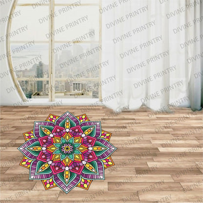 Homexa Decor | Rangoli Mandala Floor Sticker (Size 38 x 38 cm)