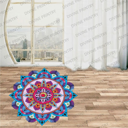 Homexa Decor | Rangoli Mandala Floor Sticker (Size 38 x 38 cm)