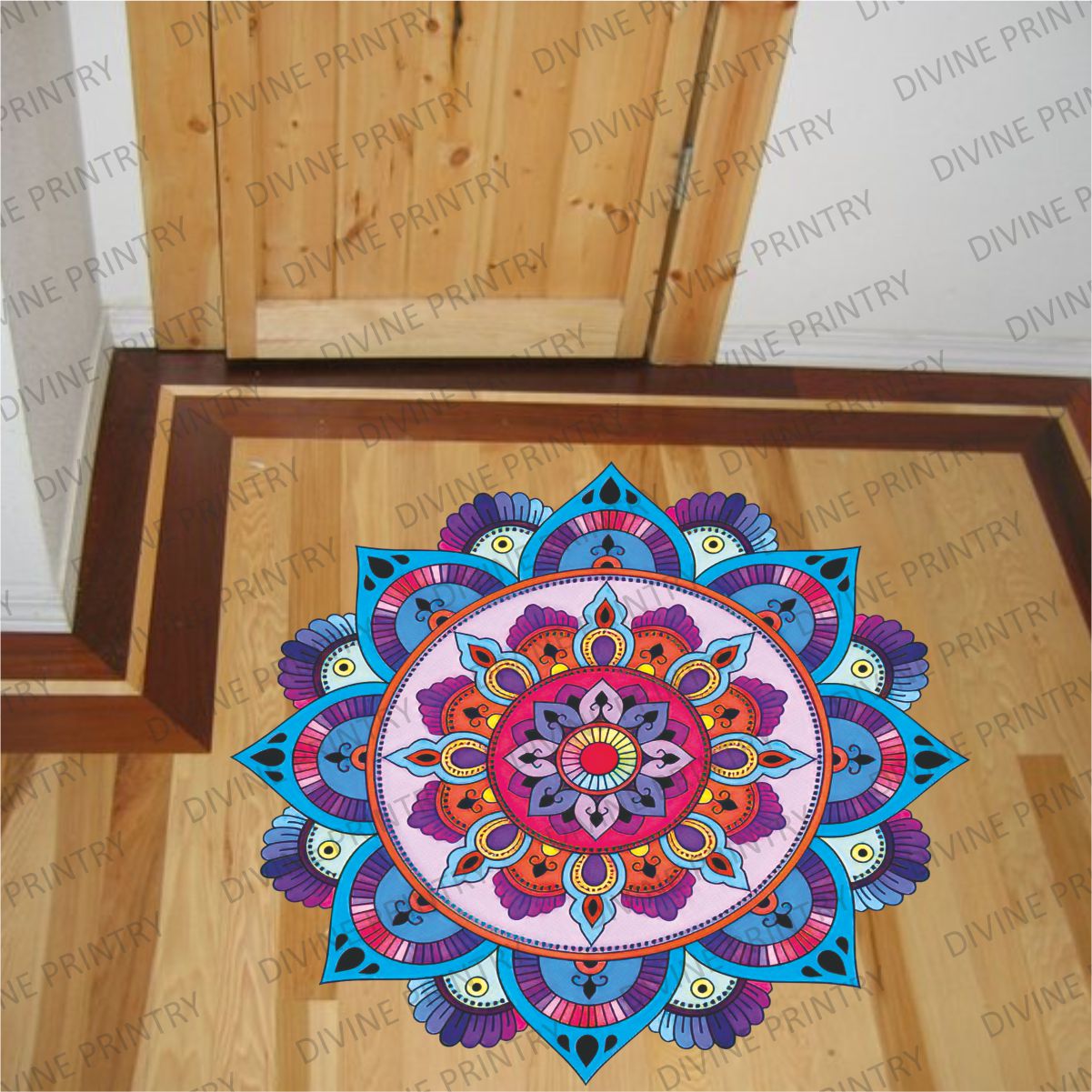 Homexa Decor | Rangoli Mandala Floor Sticker (Size 38 x 38 cm)