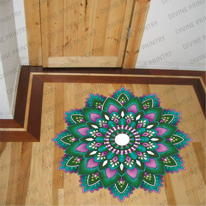 Homexa Decor | Rangoli Mandala Floor Sticker (Size 38 x 38 cm)