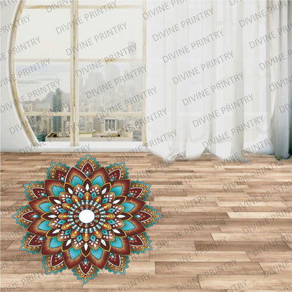 Homexa Decor | Rangoli Mandala Floor Sticker (Size 38 x 38 cm)