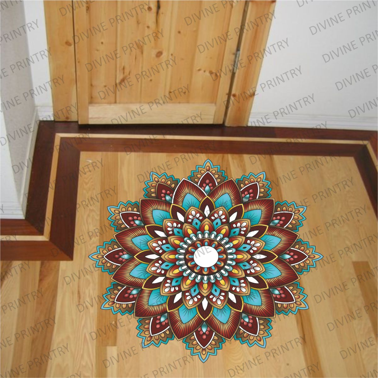 Homexa Decor | Rangoli Mandala Floor Sticker (Size 38 x 38 cm)