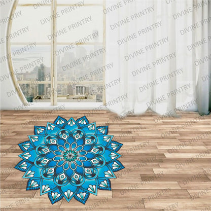 Homexa Decor | Rangoli Mandala Floor Sticker (Size 38 x 38 cm)