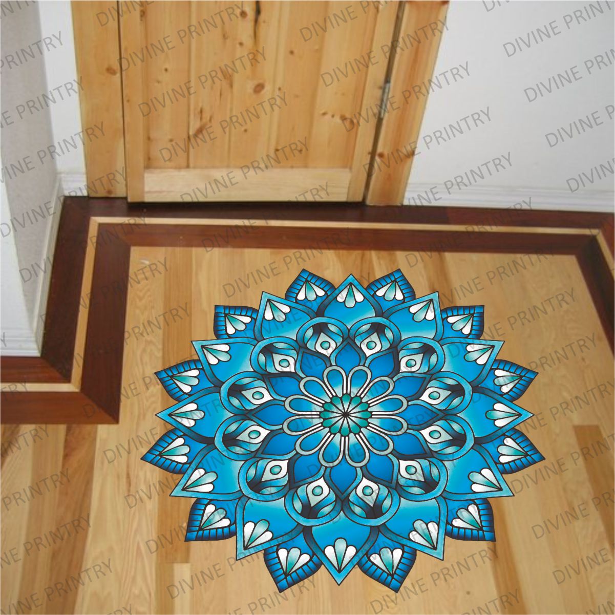 Homexa Decor | Rangoli Mandala Floor Sticker (Size 38 x 38 cm)