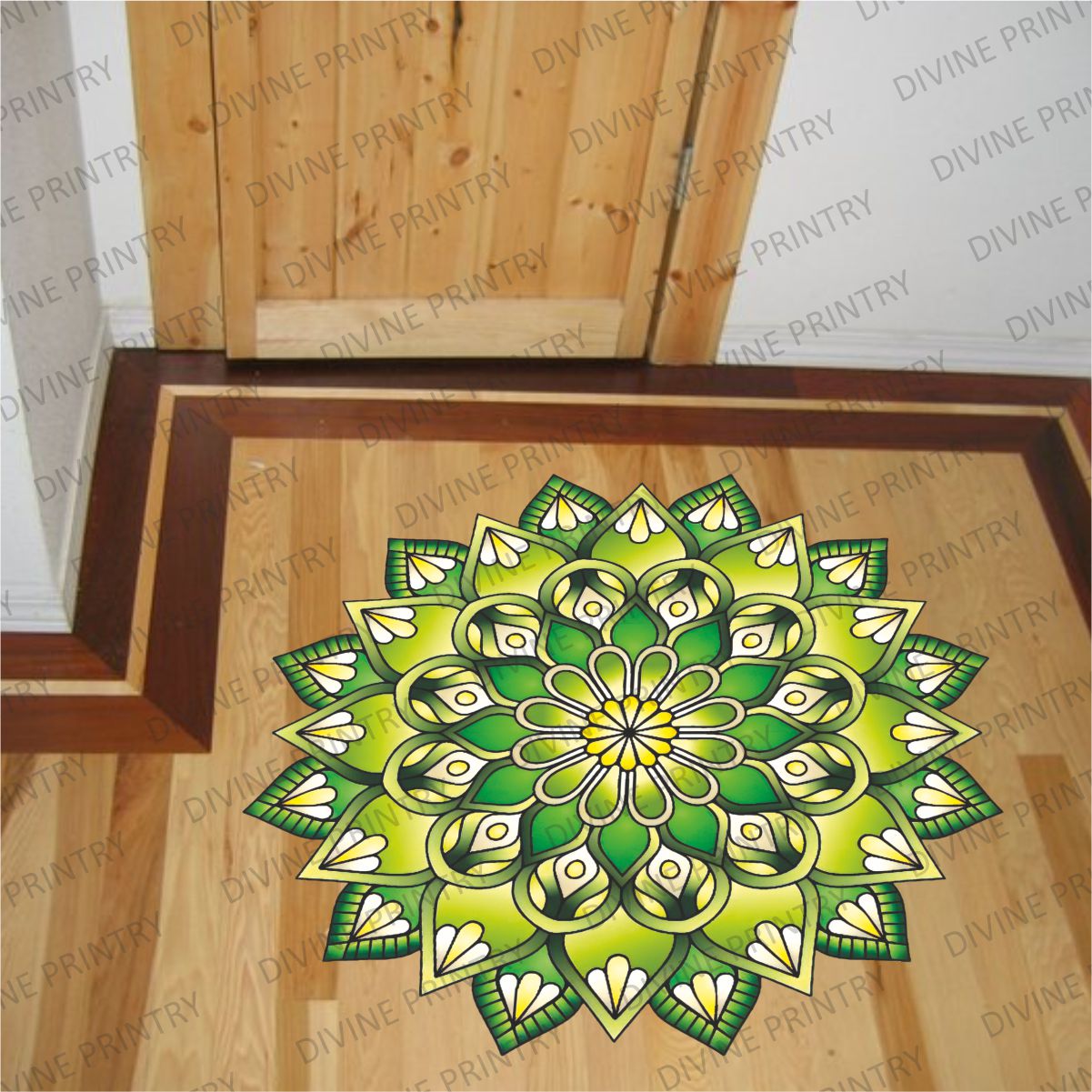 Homexa Decor | Rangoli Mandala Floor Sticker (Size 38 x 38 cm)