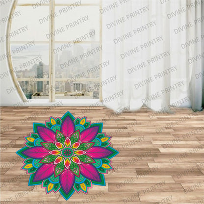 Homexa Decor | Rangoli Mandala Floor Sticker (Size 38 x 38 cm)