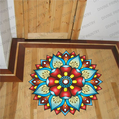 Homexa Decor | Rangoli Mandala Floor Sticker (Size 38 x 38 cm)