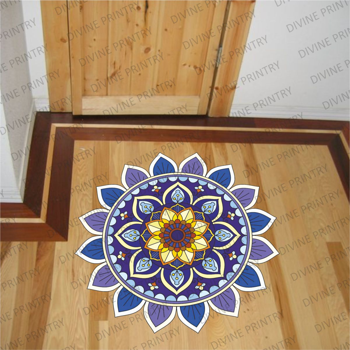 Homexa Decor | Rangoli Mandala Floor Sticker (Size 38 x 38 cm)