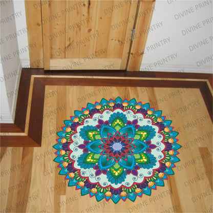 Homexa Decor | Rangoli Mandala Floor Sticker (Size 38 x 38 cm)