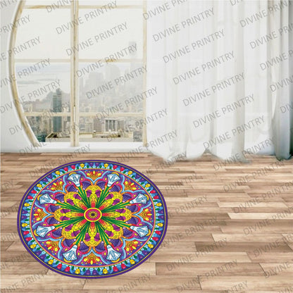 Homexa Decor | Rangoli Mandala Floor Sticker (Size 38 x 38 cm)