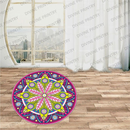 Homexa Decor | Rangoli Mandala Floor Sticker (Size 38 x 38 cm)