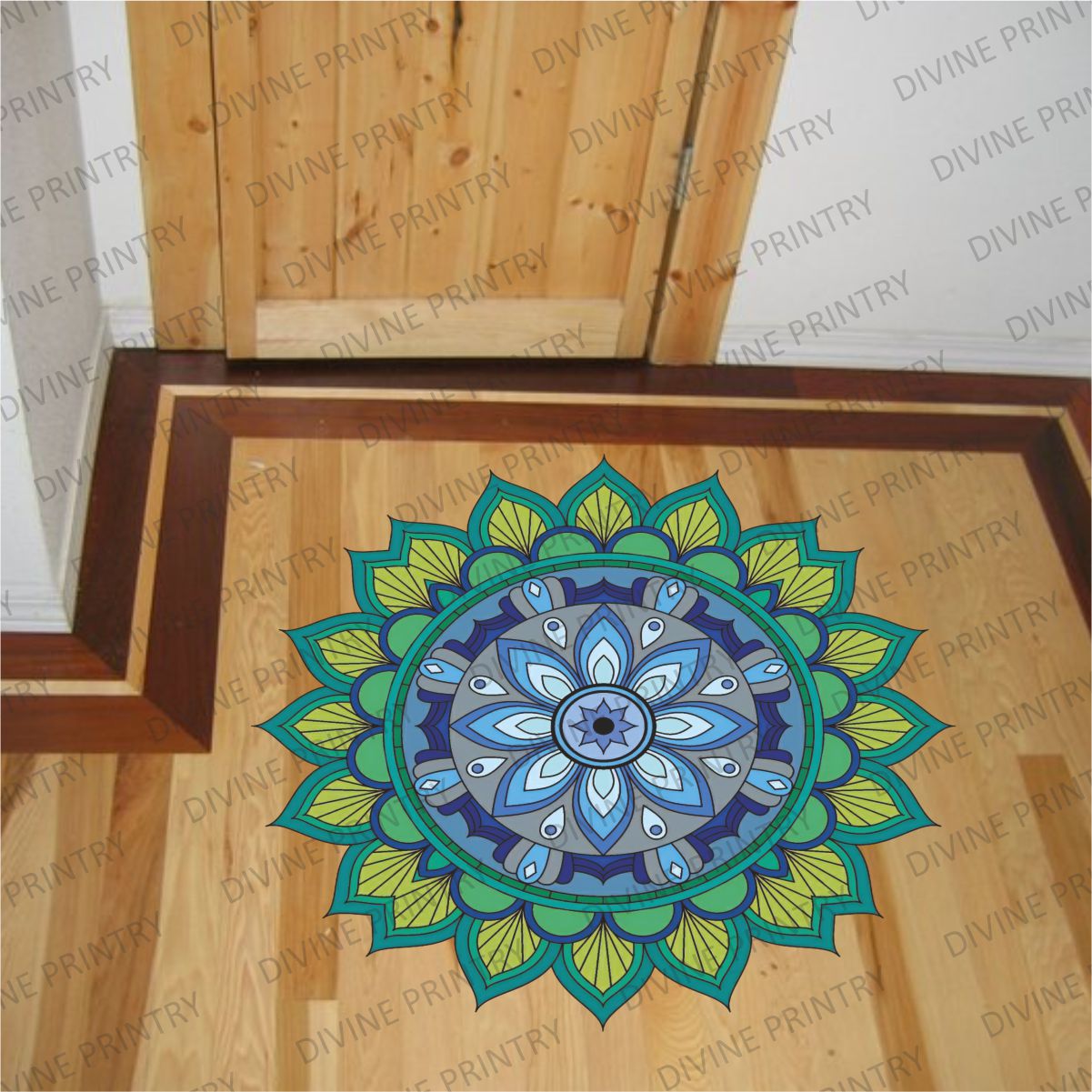 Homexa Decor | Rangoli Mandala Floor Sticker (Size 38 x 38 cm)