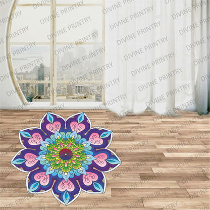 Homexa Decor | Rangoli Mandala Floor Sticker (Size 38 x 38 cm)