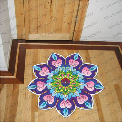 Homexa Decor | Rangoli Mandala Floor Sticker (Size 38 x 38 cm)