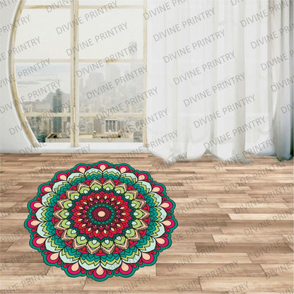 Homexa Decor | Rangoli Mandala Floor Sticker (Size 38 x 38 cm)