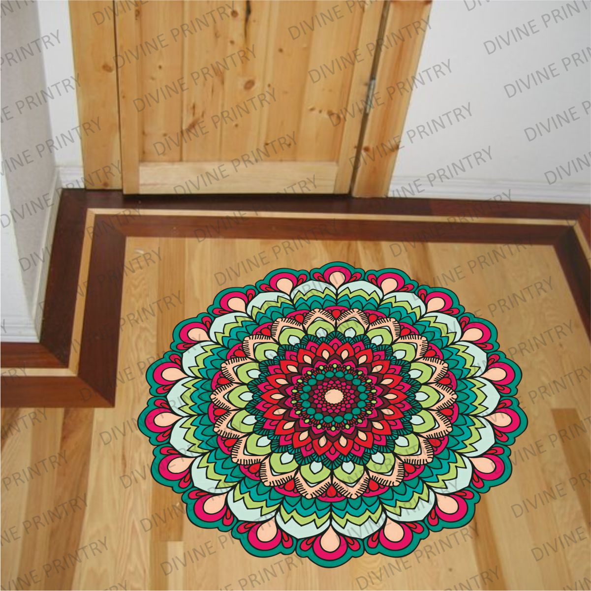 Homexa Decor | Rangoli Mandala Floor Sticker (Size 38 x 38 cm)