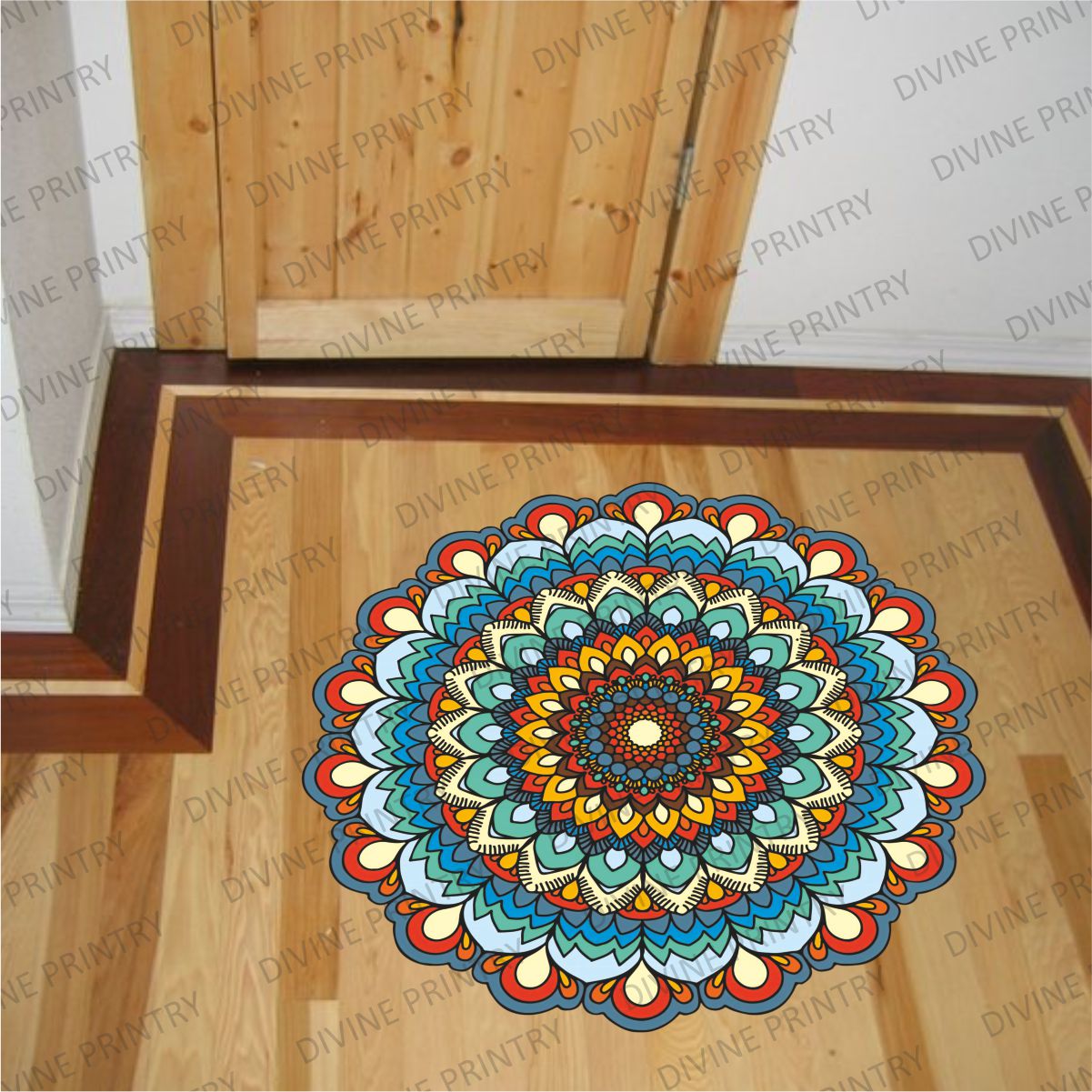 Homexa Decor | Rangoli Mandala Floor Sticker (Size 38 x 38 cm)