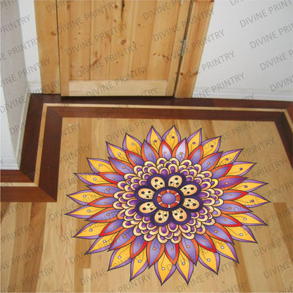 Homexa Decor | Rangoli Mandala Floor Sticker (Size 38 x 38 cm)