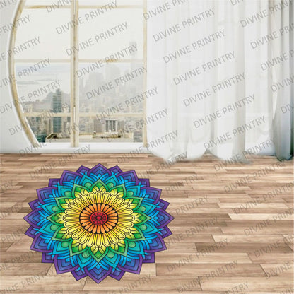 Homexa Decor | Rangoli Mandala Floor Sticker (Size 38 x 38 cm)