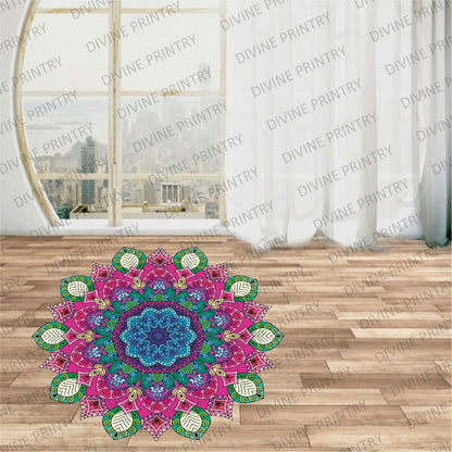 Homexa Decor | Rangoli Mandala Floor Sticker (Size 38 x 38 cm)