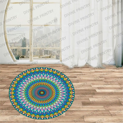 Homexa Decor | Rangoli Mandala Floor Sticker (Size 38 x 38 cm)