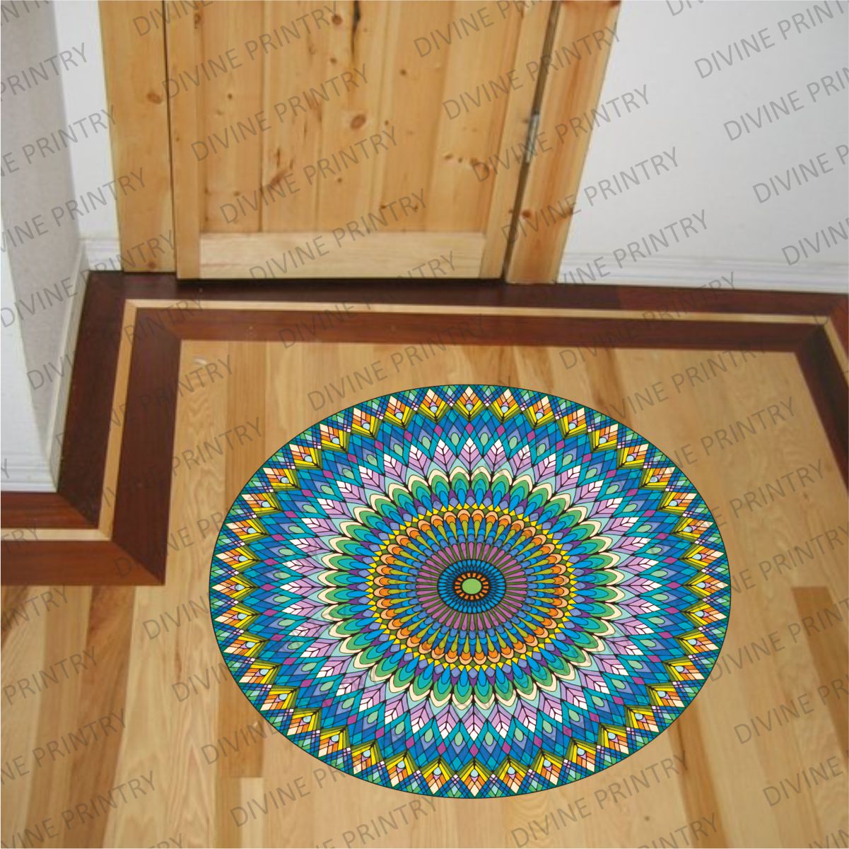 Homexa Decor | Rangoli Mandala Floor Sticker (Size 38 x 38 cm)